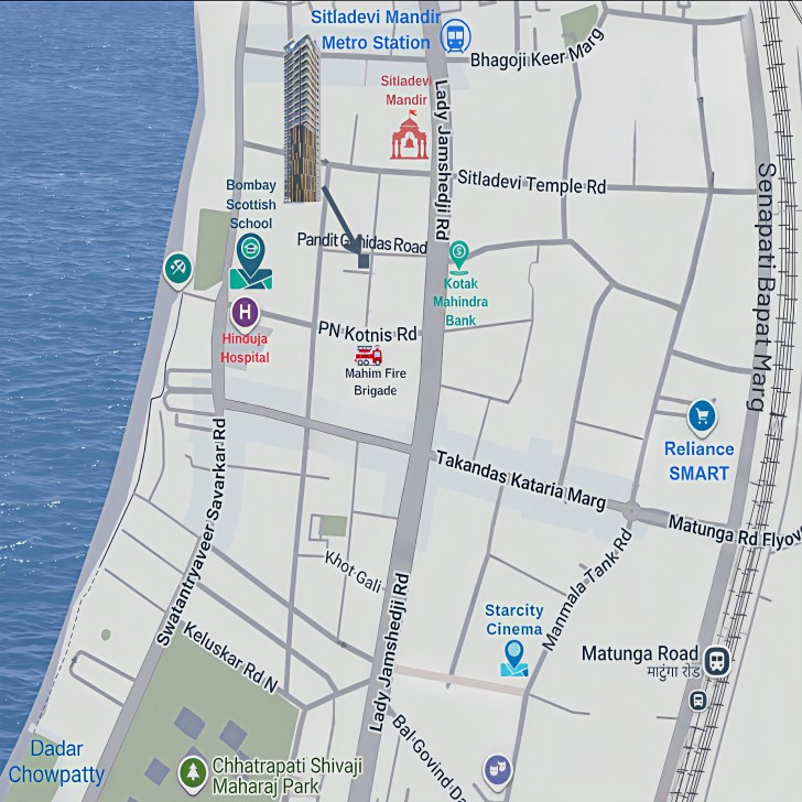 Connectivity map of the area